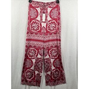 Cupcakes & Cashmere Pink Palazzo Pants Wide Leg Pull On Boho XS Beach Hippie NWT